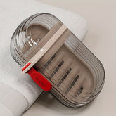 Travel Soap Dish With Drain Water, Portable Storage Soap Box, Crystal Pocket Design Soap Tray